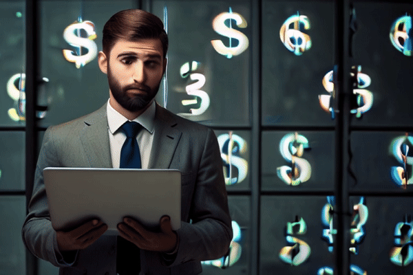 Person determining cost of IT Hardware & Software Services